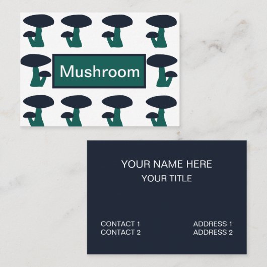 Cute Mushroom Patroon Visitekaartje (Voorkant / Achterkant)
