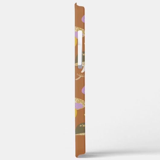 Cute Mushroom Pattern Autumn Gold Personalized Case-Mate iPhone Case (Achterkant / Links)