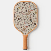 Cute Mushroom Pattern Modern Trendy Pickleball Paddle (Achterkant)