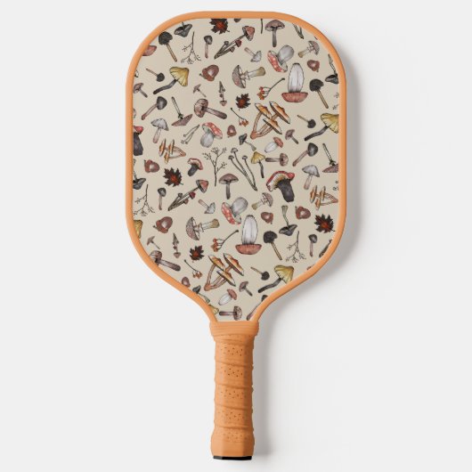 Cute Mushroom Pattern Modern Trendy Pickleball Paddle (Achterkant)