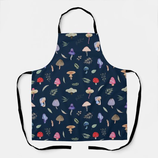 Cute Mushroom Pattern Modern Trendy Style Apron Schort (Voorkant)