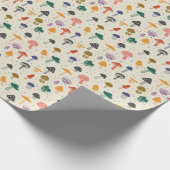 Cute Mushroom Pattern Modern Trendy Style Cadeaupapier (Hoek)