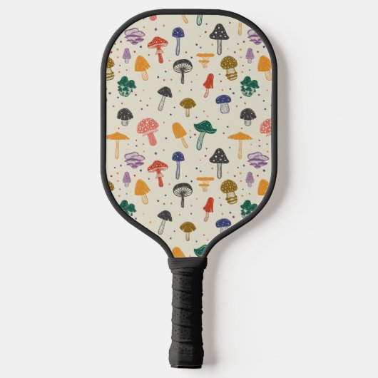 Cute Mushroom Pattern Modern Trendy Style Pickleball Paddle (Achterkant)