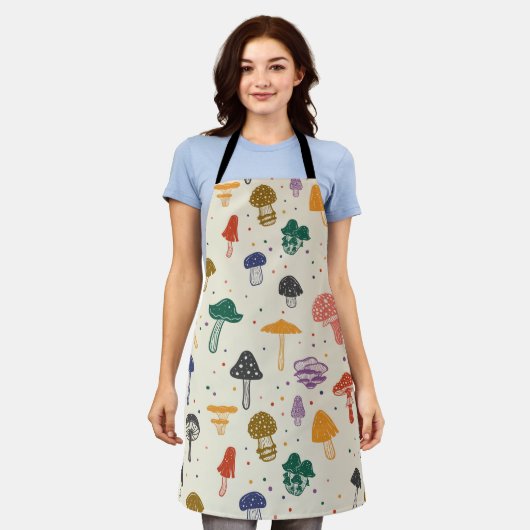 Cute Mushroom Pattern Modern Trendy Style Schort (Gedragen)