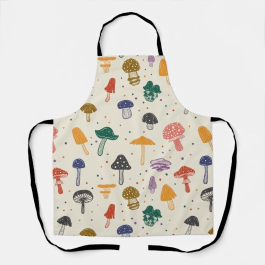 Cute Mushroom Pattern Modern Trendy Style Schort (Voorkant)