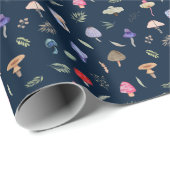 Cute Mushroom Pattern Modern Trendy Style Wrapping Cadeaupapier (Rol Hoek)