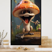 Cute Mushroom Poster (Keuken)