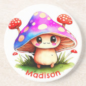 Cute Mushroom Zandsteen Onderzetter (Voorkant)