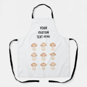 Cute Mushrooms Custom Message Schort (Voorkant)