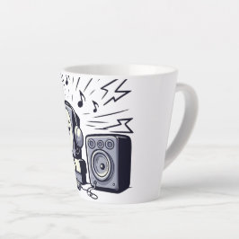 Cute Music Lover – Fun Cartoon Coffee Mug 01 Latte Mok