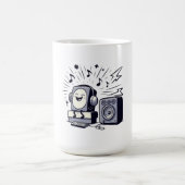 Cute Music Lover – Fun Cartoon Coffee Mug Koffiemok (Center)