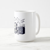 Cute Music Lover – Fun Cartoon Coffee Mug Koffiemok (Voorkant rechts)