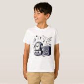 Cute Music Lover – Fun Cartoon Kids T-Shirt (Voorkant volledig)