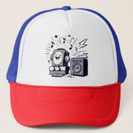 Cute Music Lover – Fun Cartoon Music Cap 01 Trucker Pet