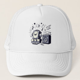 Cute Music Lover – Fun Cartoon Music Cap Trucker Pet