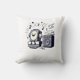 Cute Music Lover – Fun Cartoon Music Pillow Kussen
