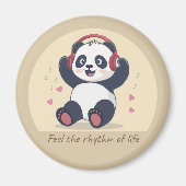 Cute Music Panda Magneet (Voorkant)