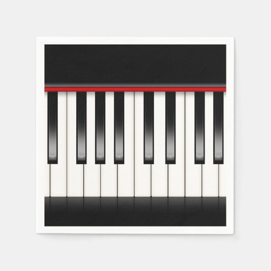 Cute Music speelfeest Piano paper napkins Servet (Voorkant)