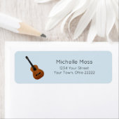 Cute Musical Acoustic Guitar Blue Etiket (Insitu)