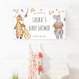 Cute Musical African Animals Baby shower Spandoek
