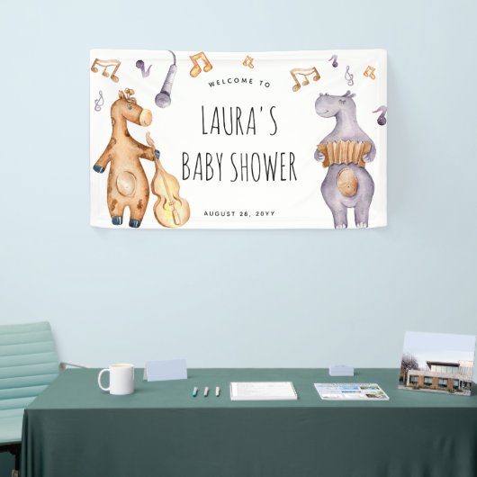 Cute Musical African Animals Baby shower Spandoek (Beurs)