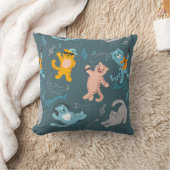 Cute Musical Cats Pattern Kinder Bedroom Kussen (Deken)