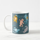 Cute Musical Cats Pattern Kinder Kitchen Mok (Links)