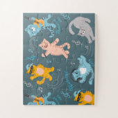 Cute Musical Cats Pattern Kinder Legpuzzel (Verticaal)