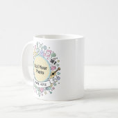 Cute Musical Doodles Kids Custom Photo  Name Mug Koffiemok (Voorkant links)