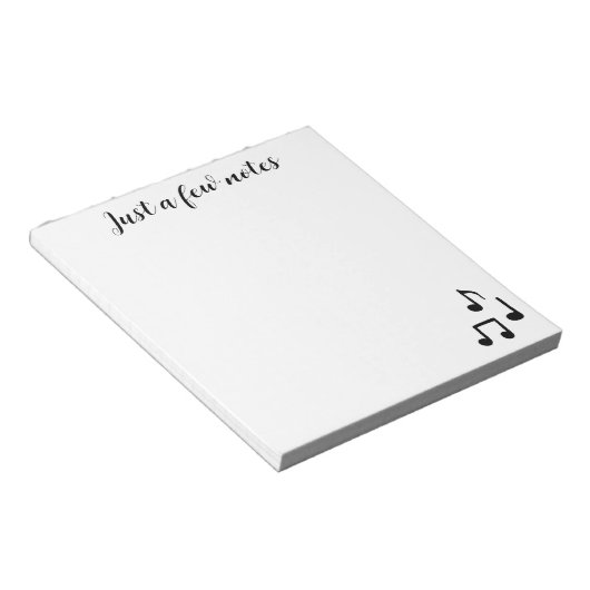 Cute Musical Note Pad Notitieblok (Schuin)