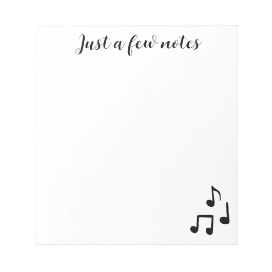 Cute Musical Note Pad Notitieblok (Voorkant)