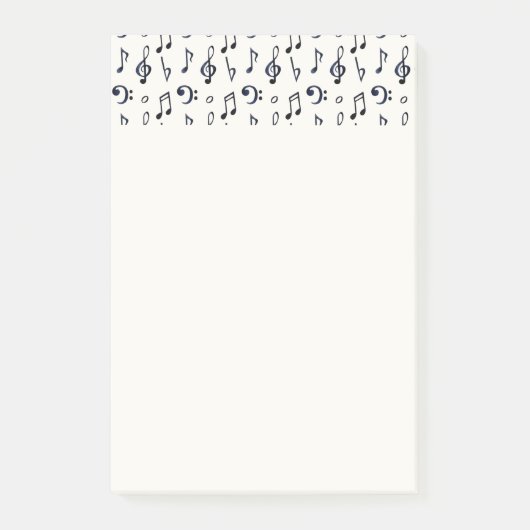Cute Musical Notes Patroon (Voorkant)