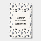 Cute Musical Notes Patroon Badge (Achterkant)