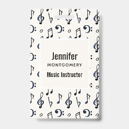 Cute Musical Notes Patroon Badge
