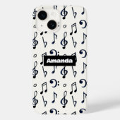 Cute Musical Notes Patroon Case-Mate iPhone Case (Achterkant)