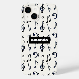 Cute Musical Notes Patroon Case-Mate iPhone 14 Hoesje