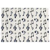 Cute Musical Notes Patroon Groot Cadeauzakje (Achterkant)