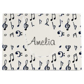 Cute Musical Notes Patroon Groot Cadeauzakje (Voorkant)