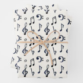 Cute Musical Notes Patroon Inpakpapier Vel (In situ)