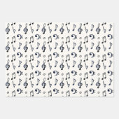 Cute Musical Notes Patroon Inpakpapier Vel (Voorkant 3)