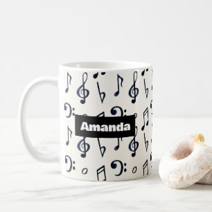 Cute Musical Notes Patroon Koffiemok
