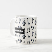 Cute Musical Notes Patroon Koffiemok (Voorkant links)