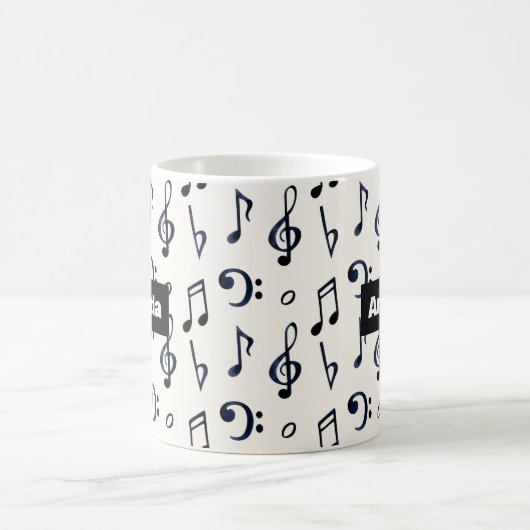 Cute Musical Notes Patroon Koffiemok (Center)