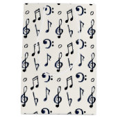 Cute Musical Notes Patroon Medium Cadeauzakje (Achterkant)