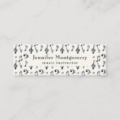 Cute Musical Notes Patroon Mini Visitekaartje (Voorkant)