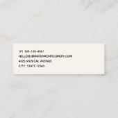 Cute Musical Notes Patroon Mini Visitekaartje (Achterkant)