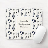 Cute Musical Notes Patroon Muismat (Met muis)