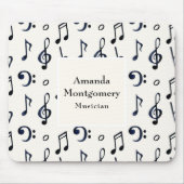 Cute Musical Notes Patroon Muismat (Voorkant)