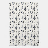 Cute Musical Notes Patroon Theedoek (Verticaal)