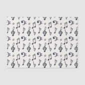 Cute Musical Notes Patroon Tissuepapier (Voorkant)